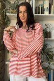  Perfect Breton V Long Sleeve Top Watermelon /19